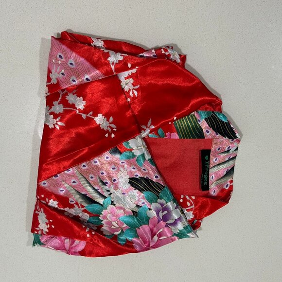 Colorful Japanese Silk Robe – Kimono Style - Picture 2 of 2